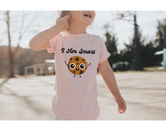 Peuter TShirt, Empowered Girl T-Shirt, Affirmatie T-Shirt, I Am Smart T-Shirt, Verjaardagscadeau voor peuter, Cute Shirt, Cookie Kid Shirt
