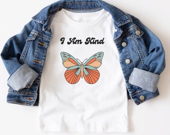 Peuter Korte Mouw Tee, Meisje Tshirt, Empowering Tshirt, Cadeau voor Peuter, Ik ben vriendelijk shirt, Affirmatie tshirt, Positieve T-shirt, kinderen tshirt