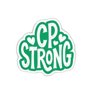 Adesivo per paralisi cerebrale CP Strong - Perfetto per laptop, bottiglie d'acqua, tavolini, diari e altro ancora