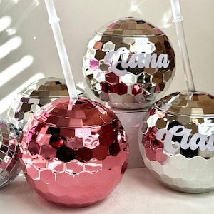 Disco Ball Tumbler Last Disco Hen Party Favor Rose Gold Disco Cup Custom Retro Disco Bachelorette Party Decor Bridal Shower Gift Bridesmaid