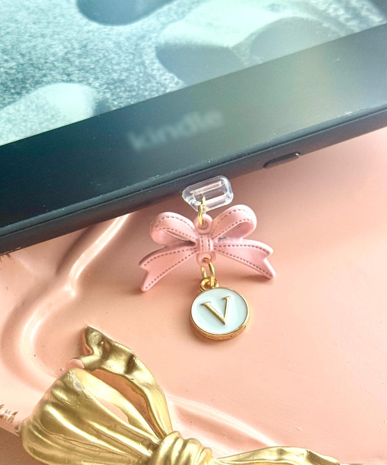 Pink Bow Tie eReader Charm
