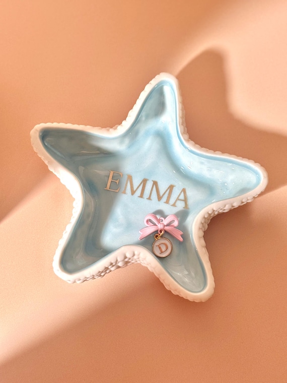 Custom Starfish Jewelry Dish Beach Style Ring Holder Ocean Trinket Tray Sweet 16 Gift for Teen Girl Gift For Beach Lover Housewarming Gift