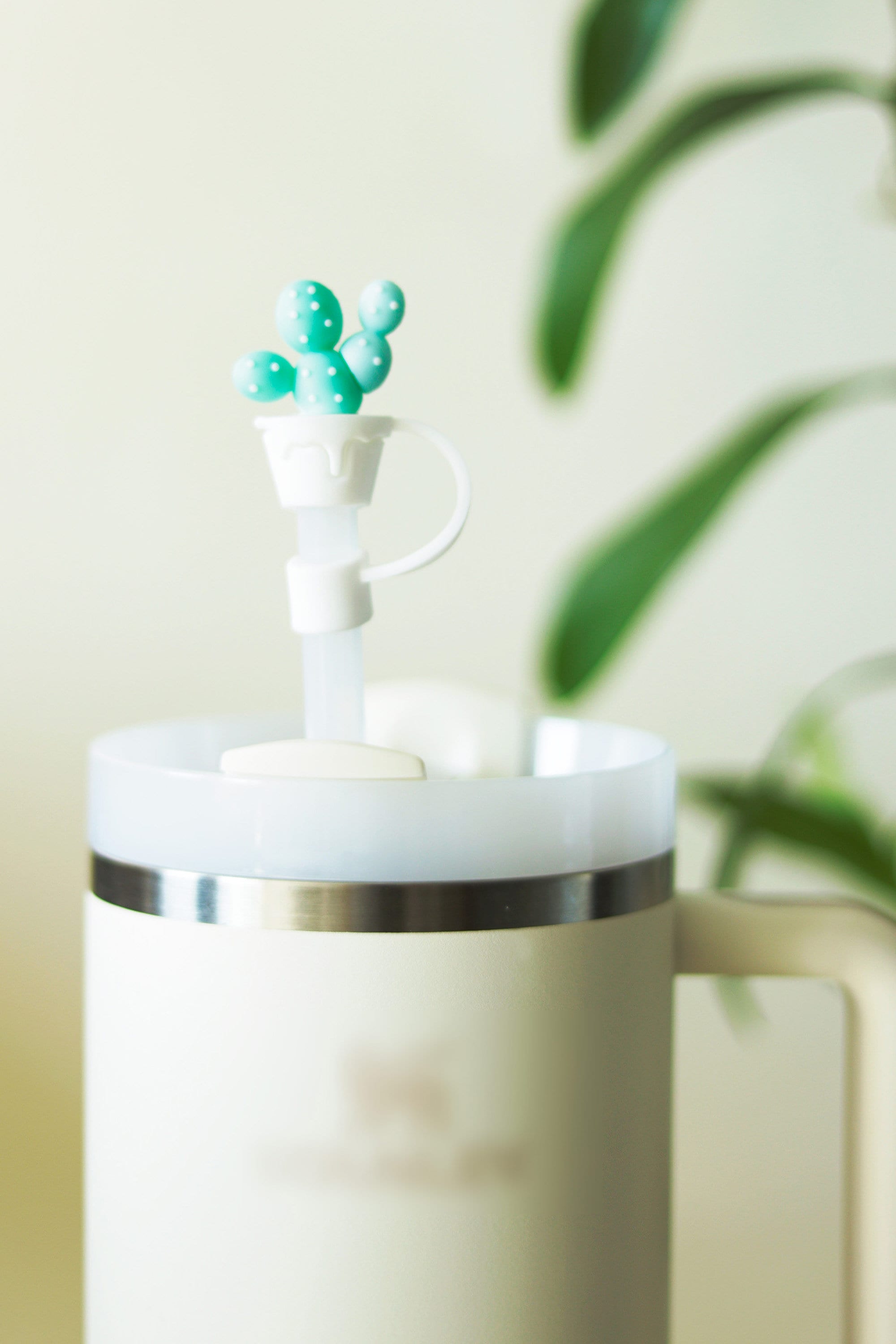 Cactus Straw Topper for Cup, Plant Straw Charm, Western Straw Cover, Succulent Straw Buddy for Party, Cactus Lover Gift Plant, Mom Gift