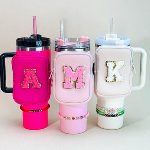 Riñonera personalizada para vaso de agua, bolsa con cremallera, monedero con letras universitarias, regalo para despedida de soltera, dama de honor, regalo de hermandad, regalo para ella, regalo para adolescente
