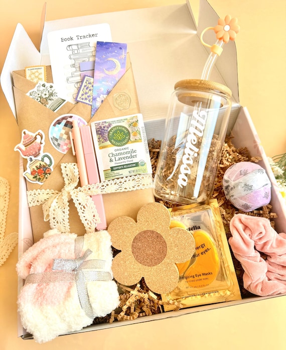 Blind Date with Book Gift Set Avid Reader Gift Box for Bookworm Gift Custom Bookish Birthday Gift Mystery Book Spa Gift Self Care Cozy Gift