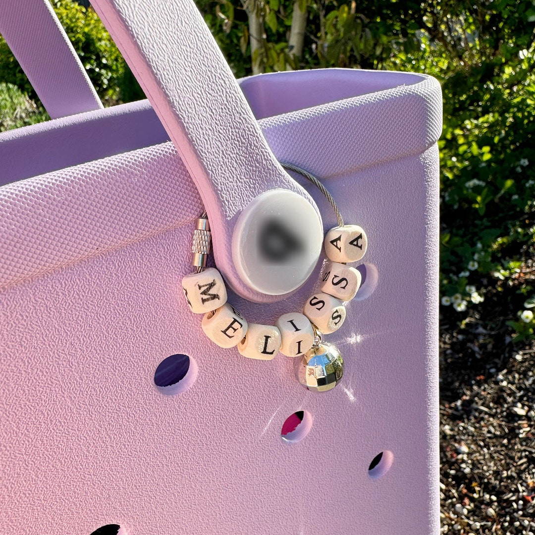 Disco Ball Bag Charm Custom Bog Bag Tag Rubber Tote Bag Accessory