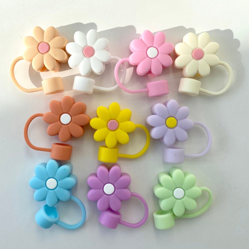 flower stanley straw topper compatible with Simple Modern