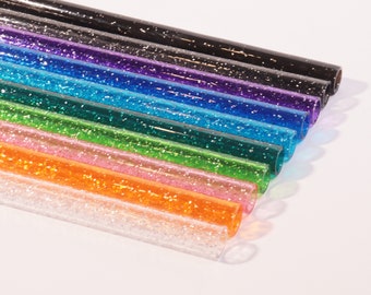 Paille de rechange pour gobelet pailleté paille pailletée pour gobelet 40 oz paille scintillante cadeau paille de fête en plastique réutilisable