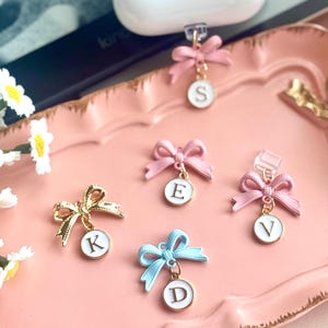 coquette bow dust cover charm custom