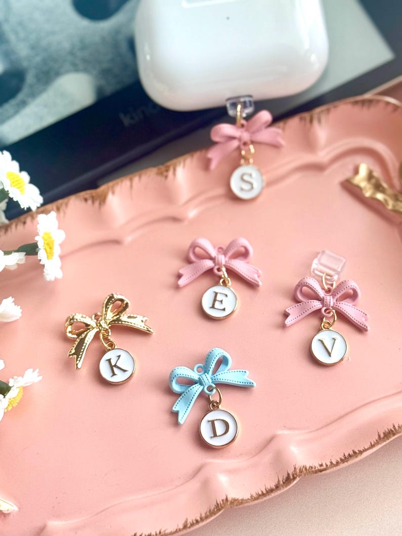 coquette bow dust cover charm custom