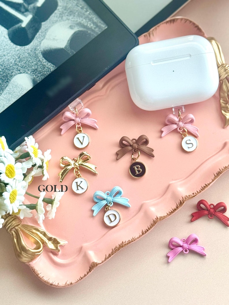 Gold Initial Phone Charm