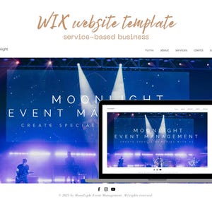 WIX Website Template One-Page Free Plan Friendly Small Business Website Service business Website Event Website Template Ecommerce Store