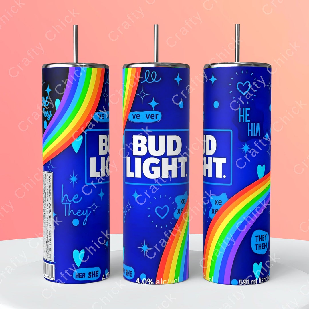 Lgbt Pride Bud Light Sublimation 20oz Straight Tumbler Etsy Canada