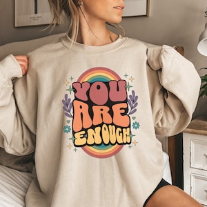 Você é o suficiente Gay Pride Edition SVG PNG, Inspirational png, Rainbow Inspo, Personalized Mental Health PNG, Positive png, Motivational, Lbgt