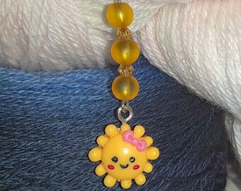 Don't steal my sunshine! stitch marker / progress keeper