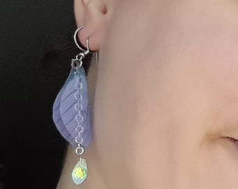 Dragonfly / fairy wing earrings pair