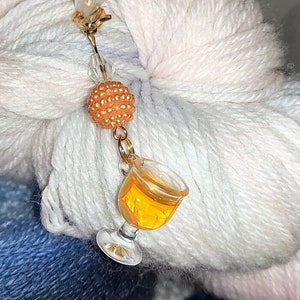 Have a drink on me. Stitch markers / progress keepers