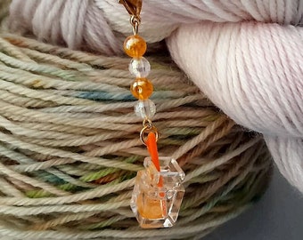 Orange water? stitch marker / progress keeper