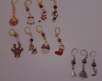 Shorter Christmas stitch markers / progress keepers