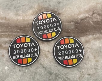 Toyota High Mileage Club 3D Badge: Car Truck Emblem