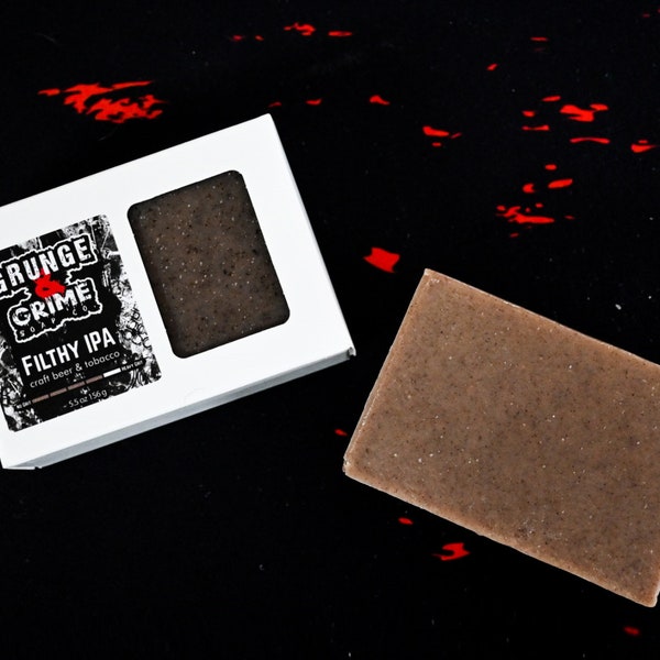 FILTHY IPA |  Natural Bar Soap for Men and Women with a Rock-n-Roll Spirit  |  Bourbon & Tobacco