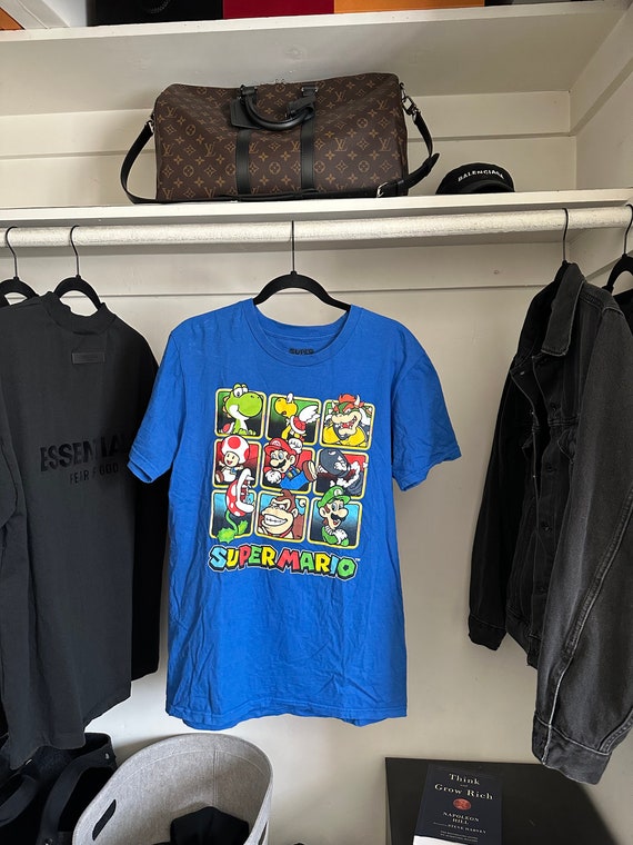 Super Mario Blue T-shirt Size M - Etsy