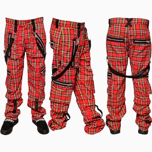 90s DEPT デプト　ウールタータンチェックパンツ　パンクスタイル 90s DEPT デプトウールタータンチェックパンツパンクスタイル