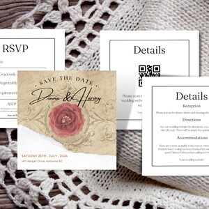 Rustic Wedding Invitation Template, Editable Wedding Invitation, modern wedding invite template, minimalist wedding invitation template