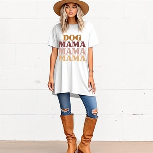 Dog Mama T-Shirt Dress: Matching Pet Owner Gift