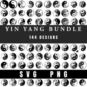 144 Yin en Yang SVG Files Bundel| Yin-Yang Knip Bestanden| Yin en Yang Vector Bestanden | Yin en Yang Silhouet | Yin en Yang Clip Art | CnC-bestanden