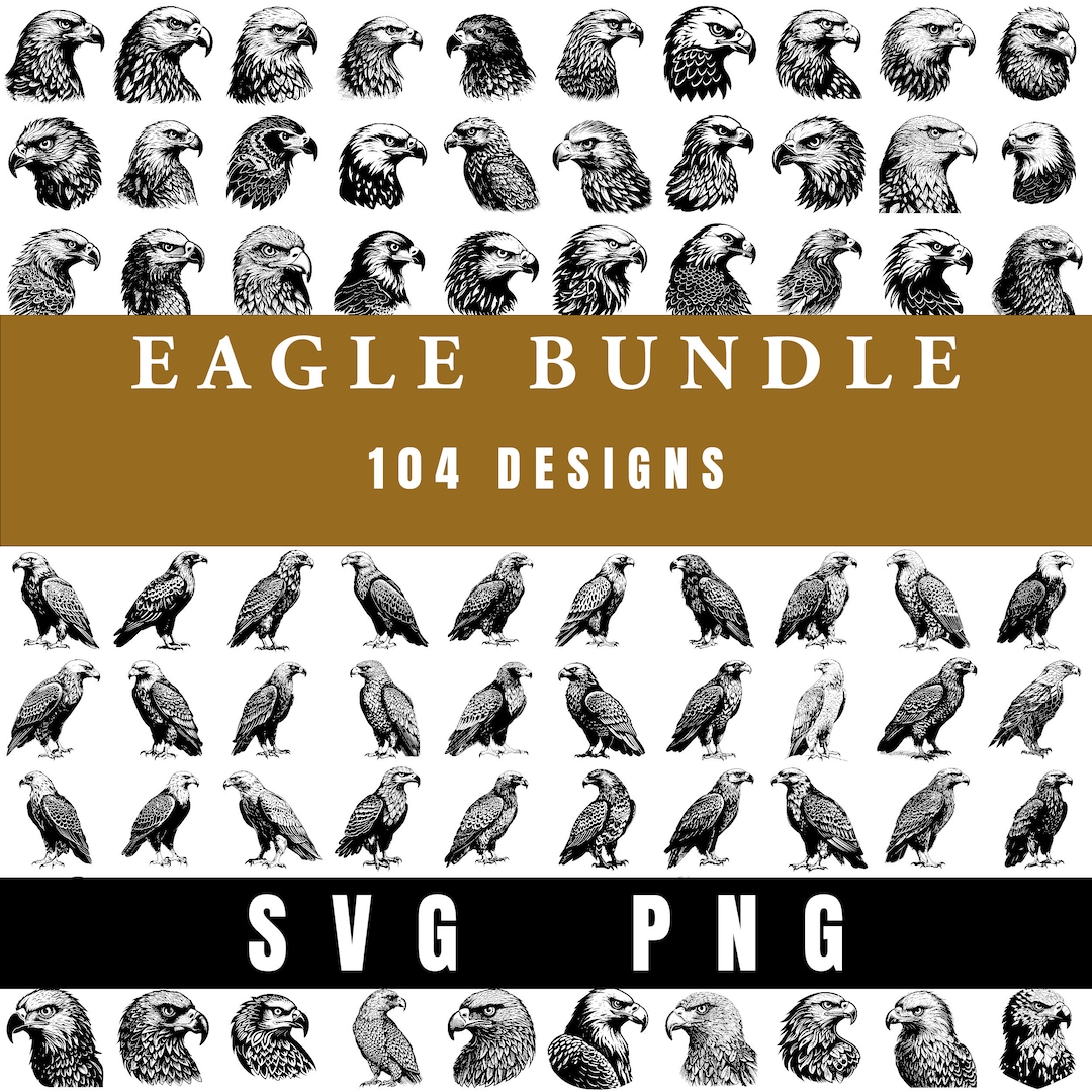 Eagle SVG Bundle Eagle PNG Bundle Eagle Clipart Eagle SVG Cut Files for ...