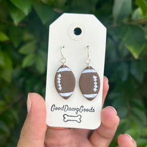 Football Earrings Sterling Silver Polymer Clay Cleveland Browns