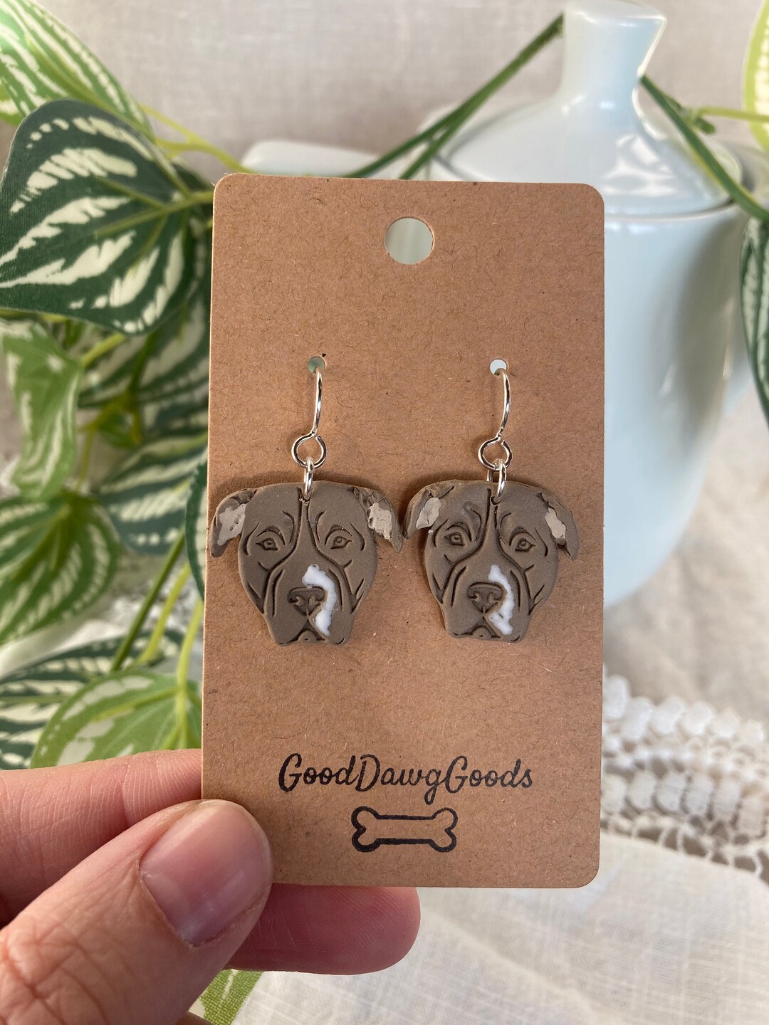 Custom Dog Earrings Polymer Clay Sterling Silver Personalized Etsy