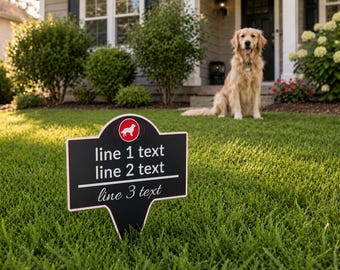 Custom Invisible Dog Fence Sign, Personalized Boundary Marker Stake, Outdoor Pet Fence Warning Sign, Wireless Dog Fence Yard Sign