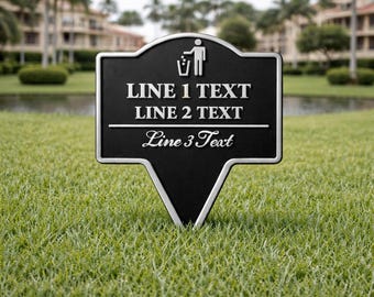 Custom No Littering Yard Sign – Weatherproof Outdoor Stake