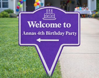 Custom Birthday Yard Sign – Personalized Party Welcome Stake, Made in USA