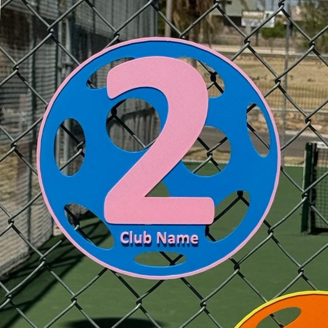 Custom Name Pickleball Court Numbers Unique, Facility, Supplies, Signs