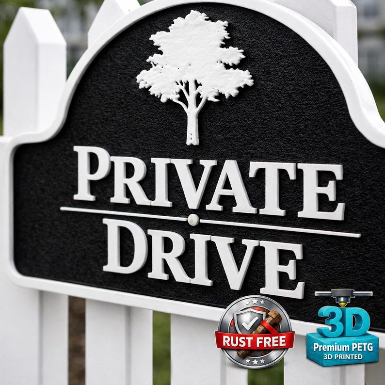 Privert Drive Sign Private Drive Sign, Custom Driveway Sign, Weather Resistant 11x6 ...