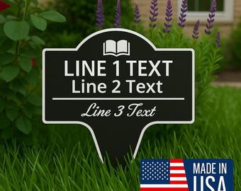Custom Yard Stake Sign- Personalized Book Garden Decor