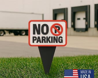 No Parking Yard Sign – Weatherproof 3D Raised Lettering, Easy Install