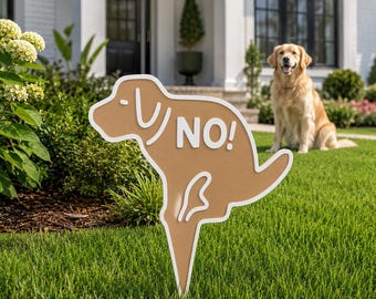 No Pooping Dog Shape- Dog Pooping Yard Sign