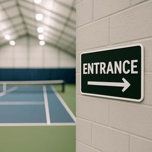 Entrance Right Arrow or Left Arrow –11&quot;x5&quot;, Easy Install, All-Surface Mount, Non-Rusting PETG, For Offices, Businesses, or Facilities