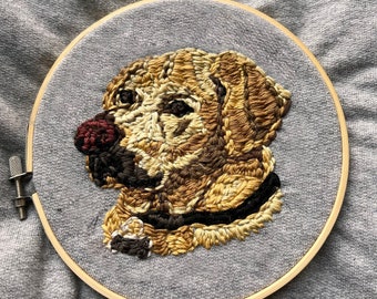Custom Pet  Portrait  Embroidery | Sweatshirts, T-shirts, or as Decoration