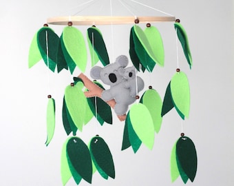 Koala Mommy and Me Mobile | Outback Theme Nursery Décor | Baby Shower Gift | Australian Animal | Sensory Toy |