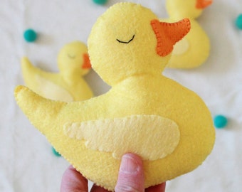 Yellow Ducky Sensory Stuffed Animal | Squeaky Toy | Baby Shower Gift