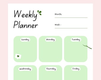 Weekly to Do List Printable, Instant Download, Weekly Planner - Etsy