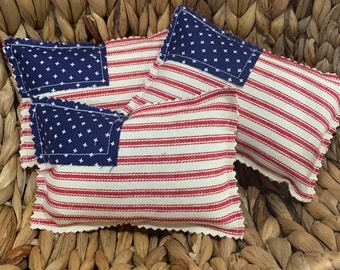 Mini Flag Pillow/Stuffed Flag/Patriotic Flag/July 4th/Red White and Blue/Stars and Stripes/ American Flag/ Fourth of July