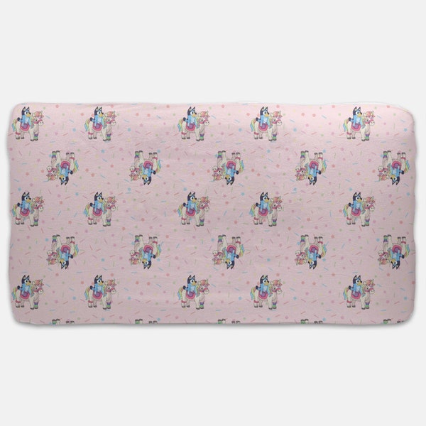 Bluey & Buttermilk the Unicorn Jersey Fitted Crib Sheet