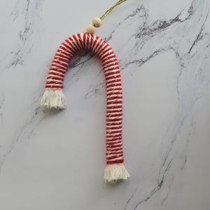 Macrame Candy Cane /  Christmas Ornaments