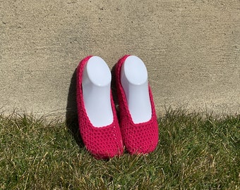 Crochet Slipper - Ballet Style Ladies House Shoe